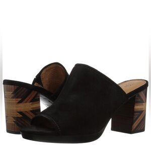 Frye Blake Sedona Mule Slide Black Suede 10 M